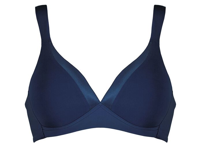 Naturana BH mit Satinblende am Dekollet&eacute; 