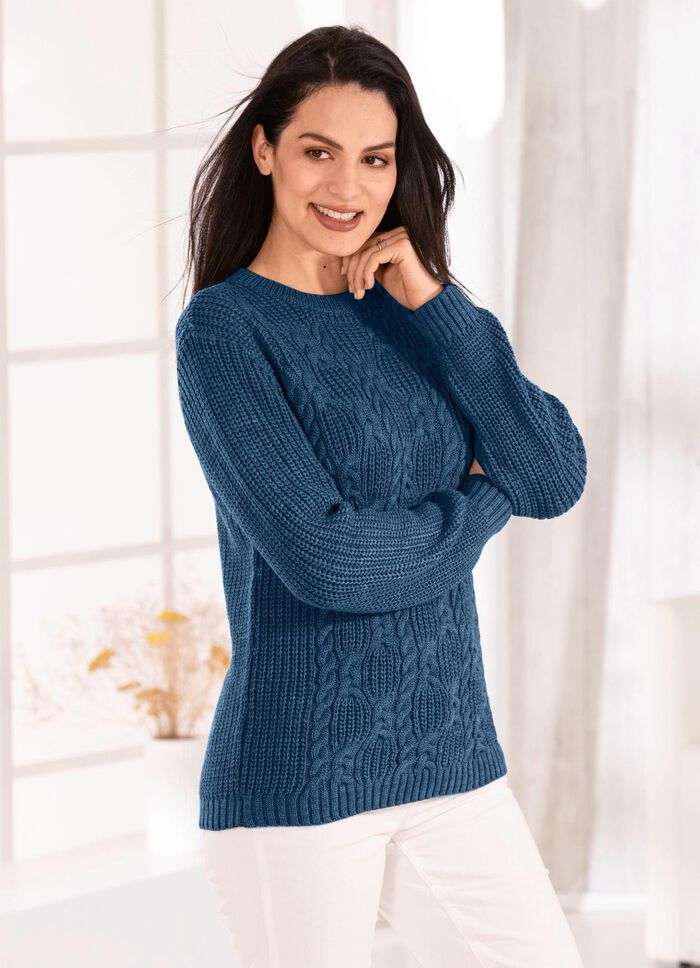 Pullover in Strickmix NACHTBLAU