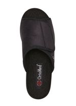 Pantoffel aus Veloursmaterial SCHWARZ