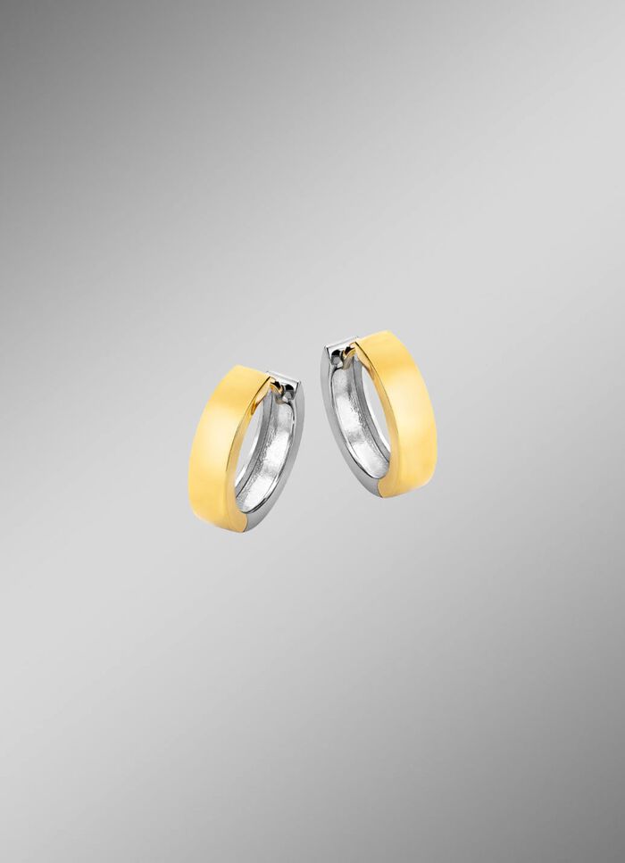 Beidseitig tragbare Klappcreolen in Bicolor 