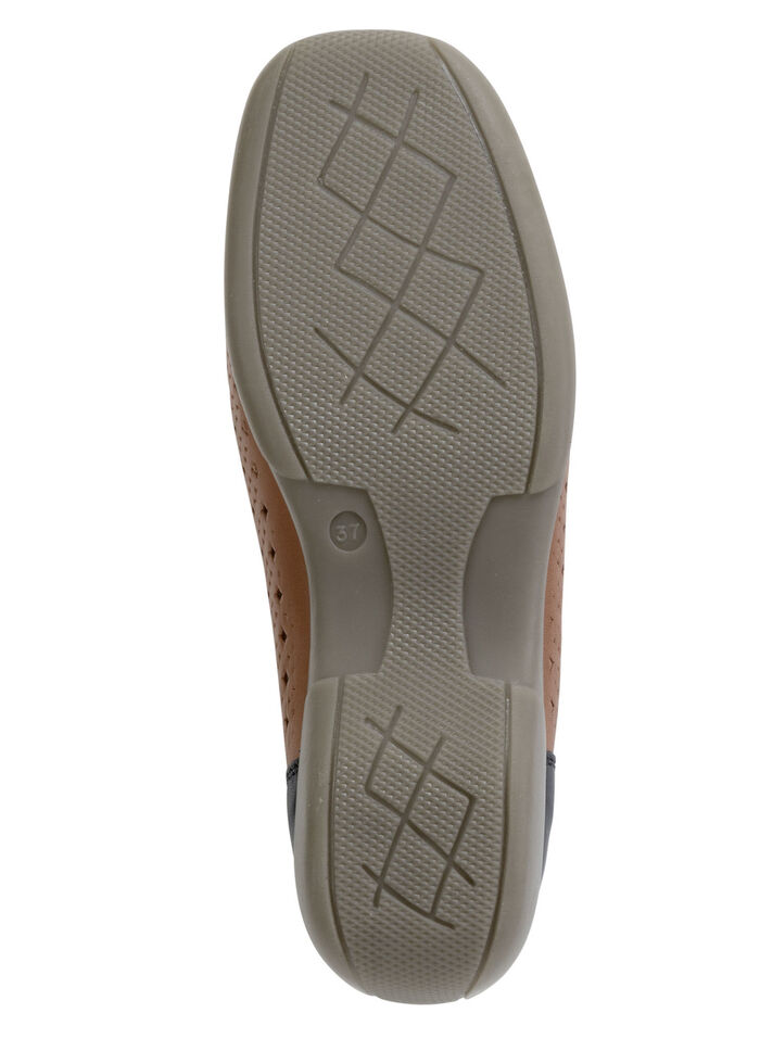 ELENA EDEN, sommerliche Damen-Slipper, Weite H, mit herausnehmbarem Fußbett COGNAC-SCHWARZ