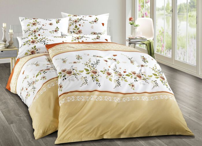 Jersey  Bettw&auml;sche-Garnitur aus 100% Baumwolle 