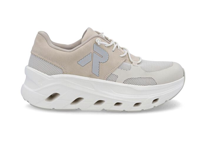 Rieker, sportive Damen-Sneaker, Weite G, mit herausnehmbarem Fu&szlig;bett HELLBEIGE