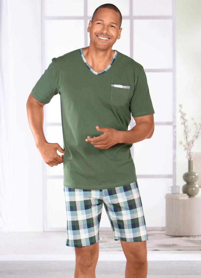 Shorty, 3 teilig, mit zwei Oberteilen und einer Hose 