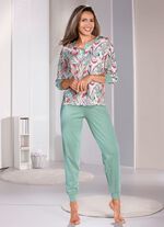 Schlafanzug mit B&uuml;ndchenabschl&uuml;ssen  