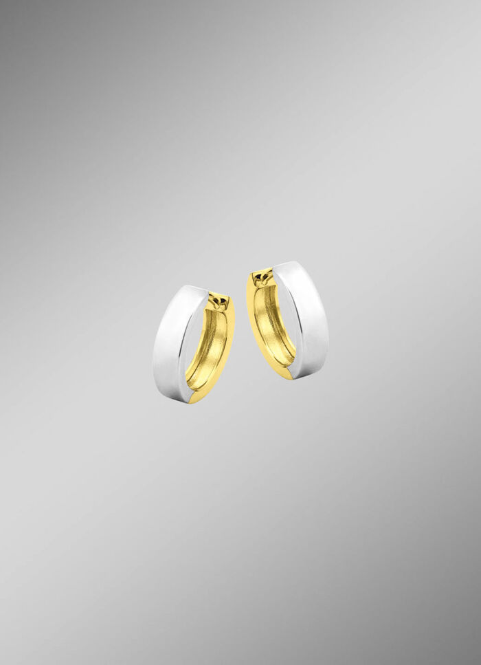 Beidseitig tragbare Klappcreolen in Bicolor 