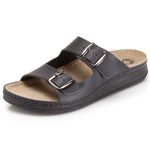 Mubb, bequeme Herren-Pantoletten, Weite H, aus Leder 