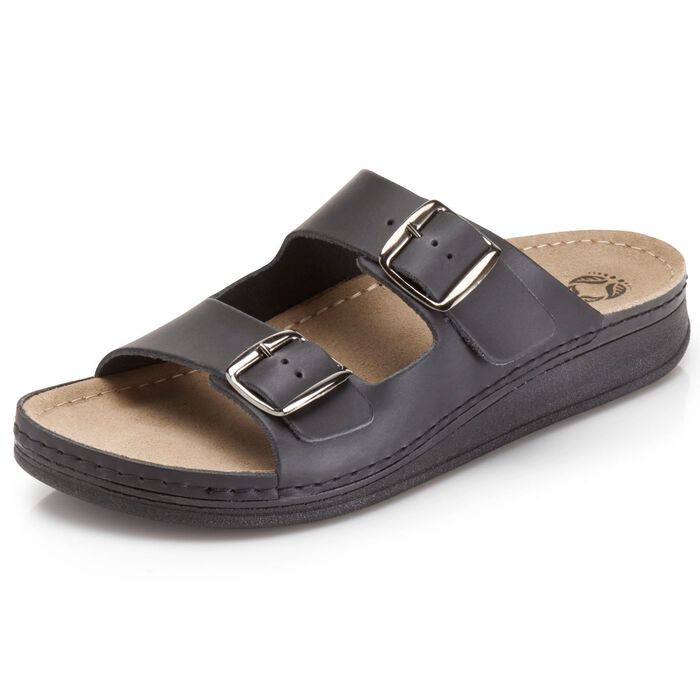 Mubb, bequeme Herren-Pantoletten, Weite H, aus Leder 