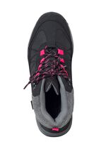 Schn&uuml;r-Bootie mit Klimamembrane SCHWARZ-GRAU-PINK