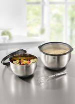 Sch&uuml;ssel-Set mit Deckel aus Edelstahl, 5-teilig 