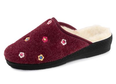 Gef&uuml;tterte Damen-Hausschuhe, Weite H, mit Schurwolle 
