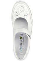 Waldläufer, bequeme Damen-Slipper, Weite H, mit herausnehmbarem Fußbett NATURWEISS
