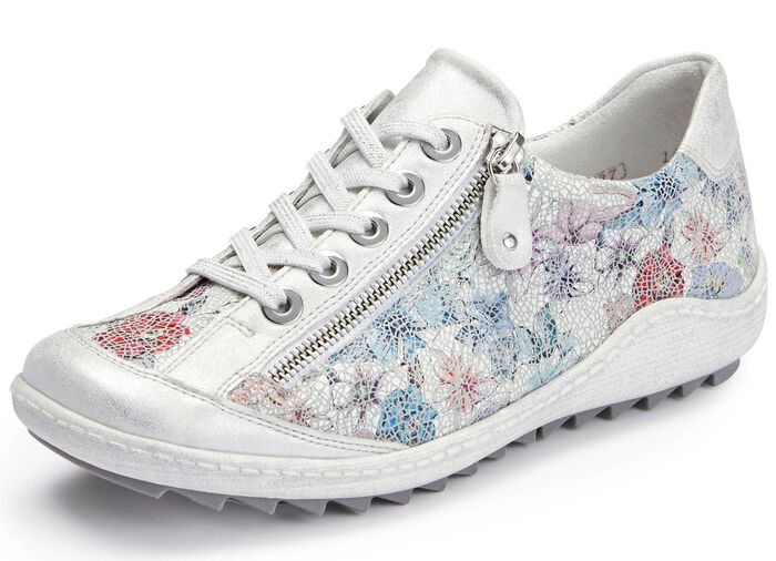 Remonte, elegante Damen-Sneaker, Weite G, mit Rei&szlig;verschluss SILBER-BUNT