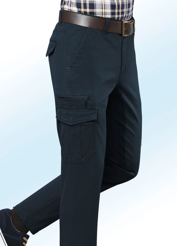 Hose mit Cargotaschen in 3 Farben 