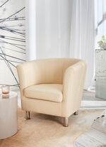 Edler Sessel auf stabilem Holzgrundgestell CREME