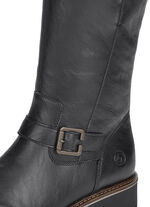 Remonte, gef&uuml;tterte Damen-Stiefel, Winterschuhe, Weite G, mit Lammfell SCHWARZ