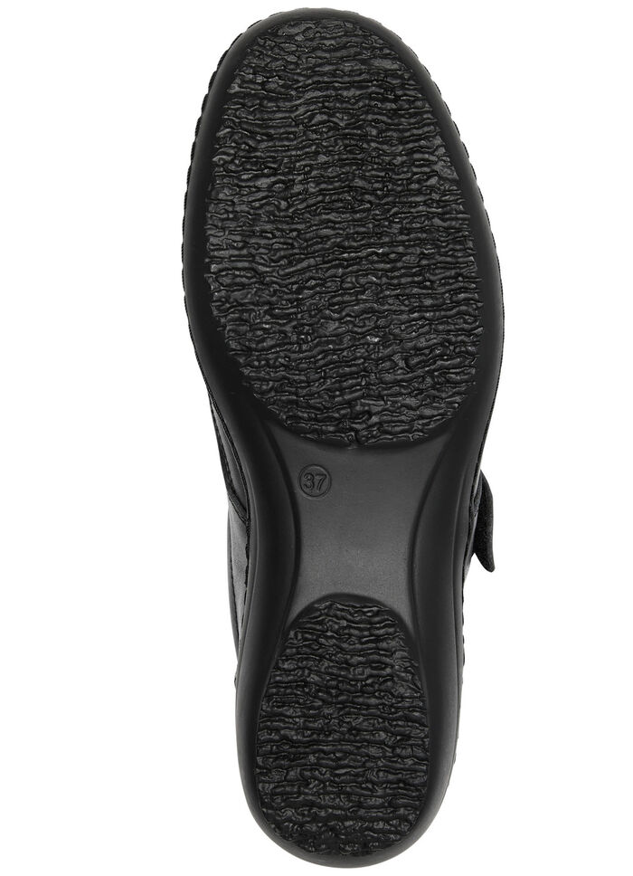 ELENA EDEN, bequeme Damen-Slipper, WeiteH, mit herausnehmbarem Fußbett SCHWARZ