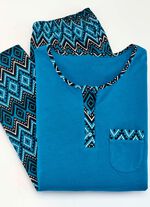 Zweierpack Schlafanz&uuml;ge mit Brusttasche und Knopfleiste 