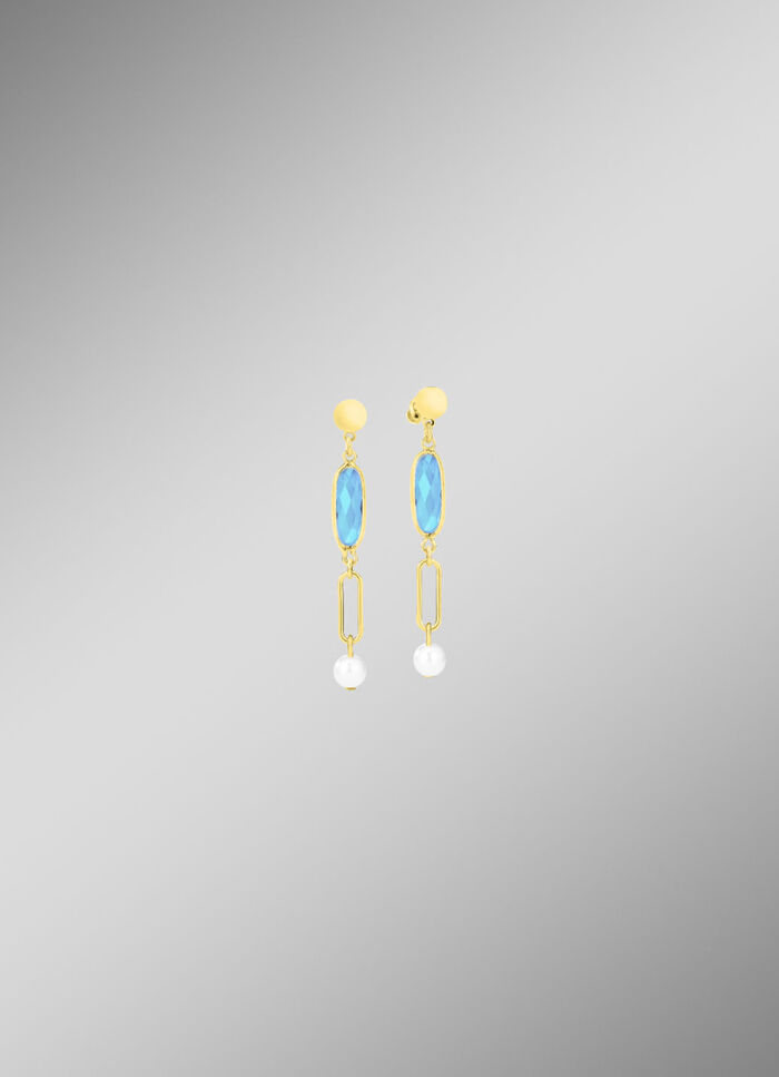 Schmuckset, 3-teilig, aus Messing mit Kristallsteinen 