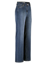 Jeans mit abgesteppten Biesen DUNKELBLAU