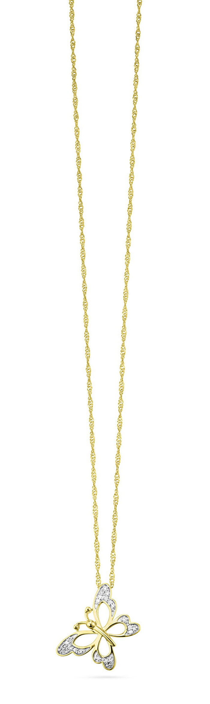 Schmetterling-Anh&auml;nger mit 24 Diamanten 