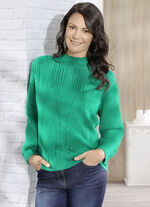 Pullover in Mustermix SMARAGDGRÜN MELIERT