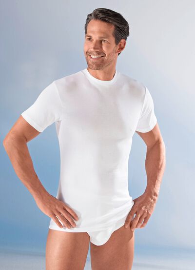 Mey Noblesse Zweierpack Shirts aus Feinripp, wei&szlig; 