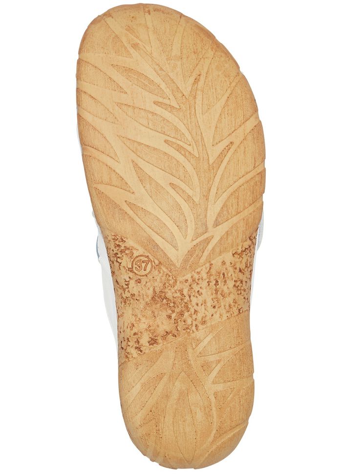 Gemini Pantolette aus teilweise schattiertem Rind-Nappaleder WEISS-JEANS