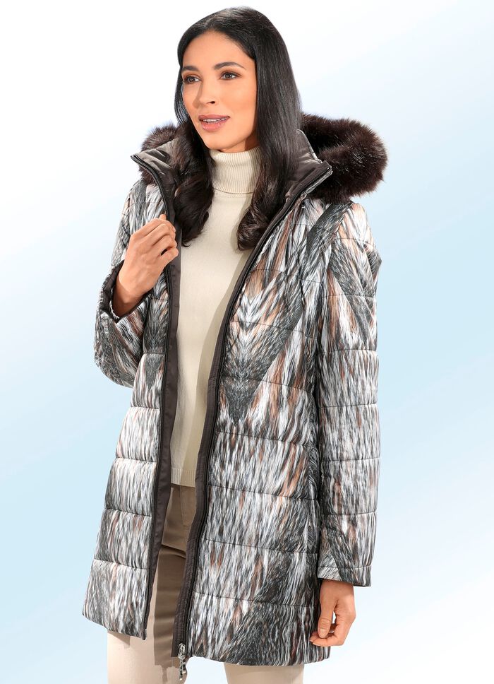 Longjacke mit farbbrillantem Inkjet-Druck 