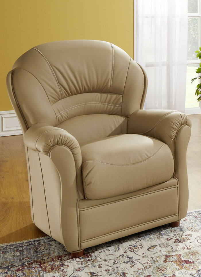 Polstermöbel mit Bezug aus echtem Leder TAUPE