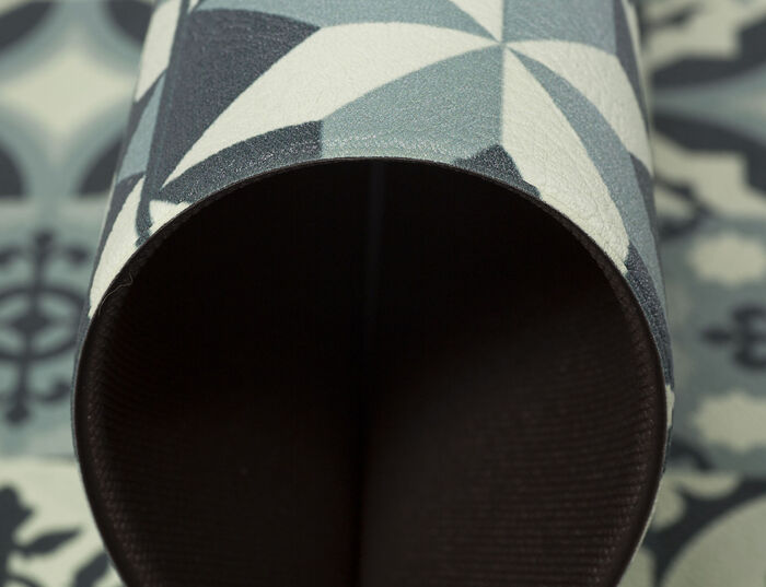 Strapazierfähiger Küchenläufer und -teppich im Fliesen-Design GRAU