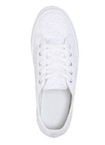 Elegante Damen-Schnürschuhe, mit herausnehmbarem Fußbett WEISS