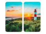 Herdabdeckplatten Leuchtturm, 2er-Set 