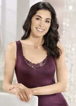 Laurina Hemd mit Stickereispitze PFLAUME