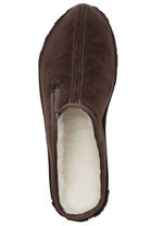 Atmungsaktive Herren-Hausschuhe, mit Schurwolle BRAUN