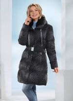 Kurzmantel mit Stretchg&uuml;rtel 