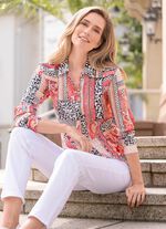 Bluse mit sch&ouml;nem Dessin 