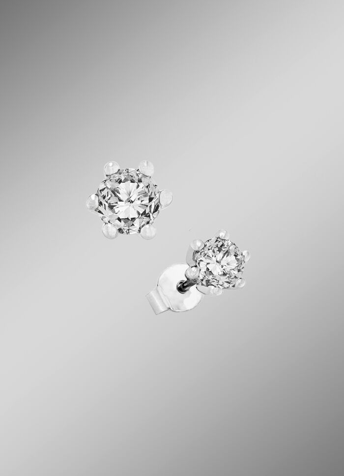 Solit&auml;r-Ohrstecker mit Brillanten 