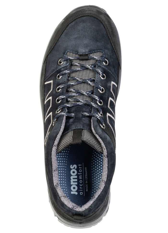 Atmungsaktive Herren-Schnürschuhe, Weiite K, mit herausnehmbarem Fußbett DUNKELBLAU-SCHWARZ