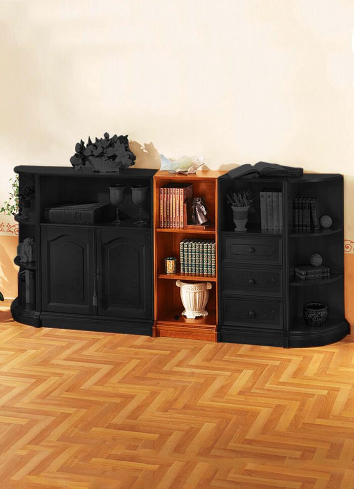 Teilmassive M&ouml;belserie mit Echtholzfurnier 