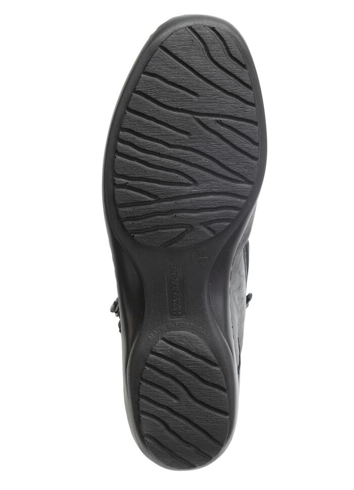 ELENA EDEN Bootie mit dezenter Knitter-Struktur und Metallschmuck SCHWARZ