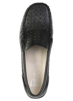 ELENA EDEN, sommerliche Damen-Slipper, Weite H, mit herausnehmbarem Fu&szlig;bett SCHWARZ