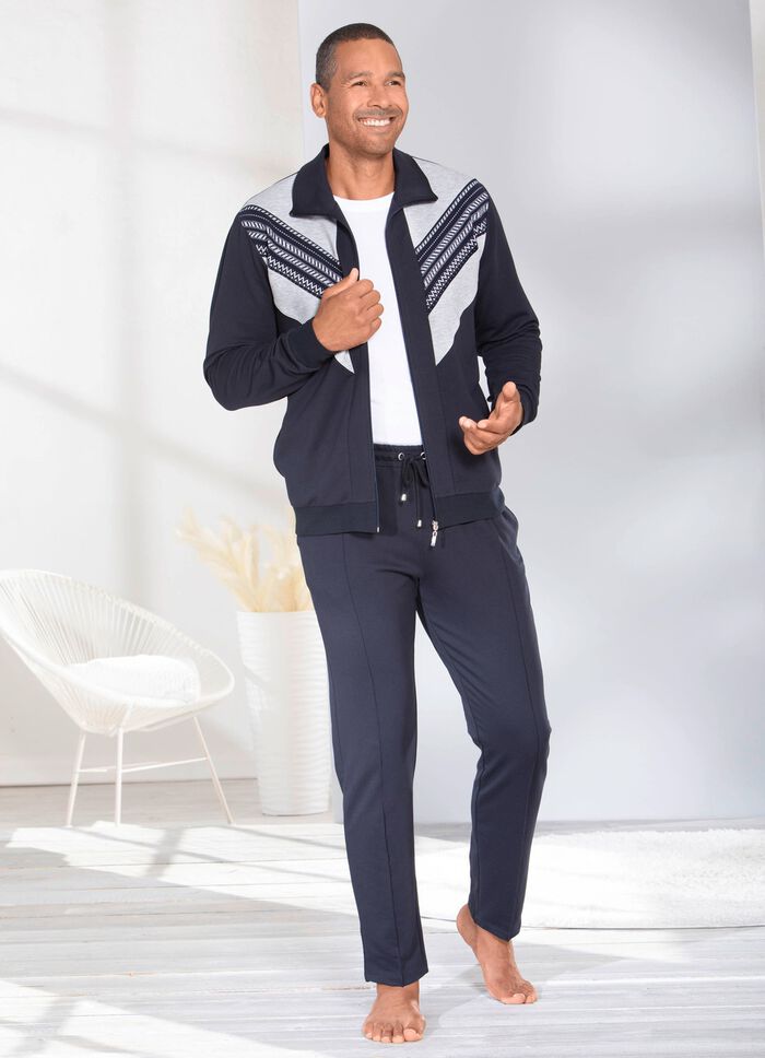 Hausanzug mit Baumwolle MARINE-GRAU