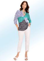 Hose in 7/8-L&auml;nge mit interessantem Fransenabschluss 