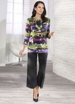 Pullover in Feinstrick GRÜN-LILA-MULTICOLOR