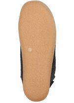 Laurina Wollfilz-Hausschuh mit Velours-Bes&auml;tzen ANTHRAZIT