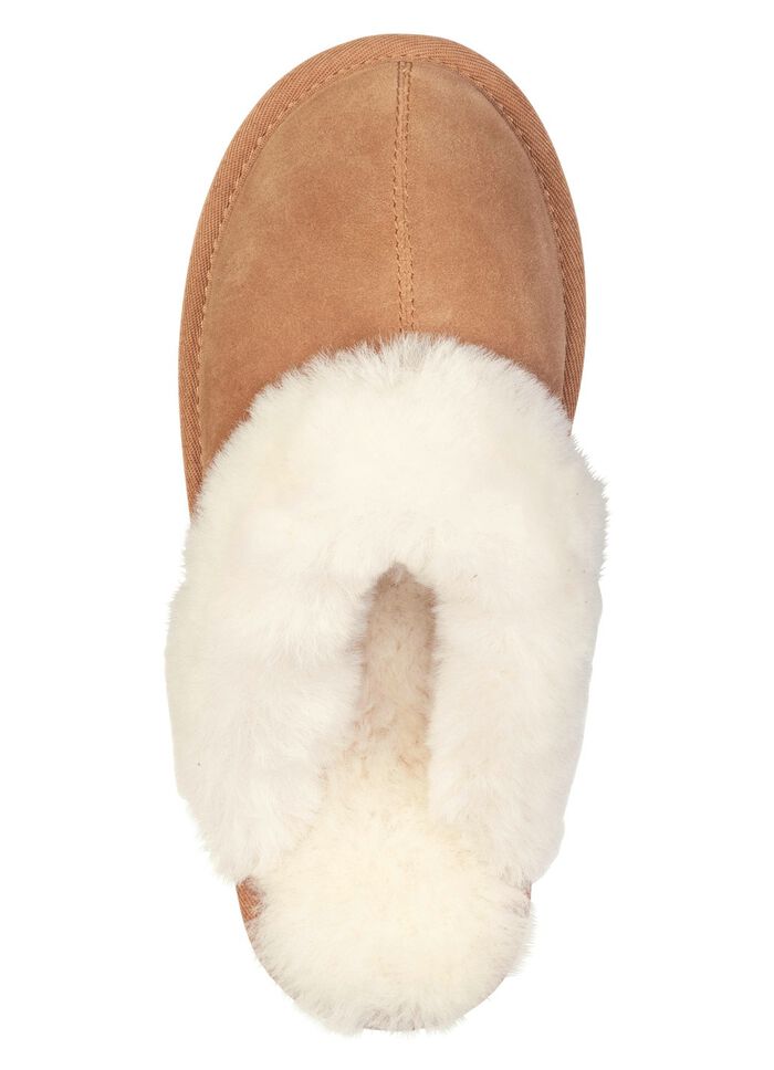 ELENA EDEN, warme Damen-Hausschuhe, mit Lammfell 