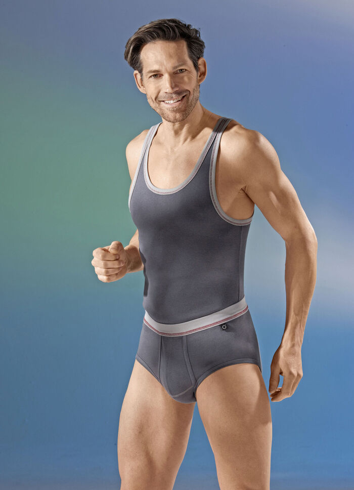 Pfeilring, Dreierpack Slips aus Feinripp, grafit 