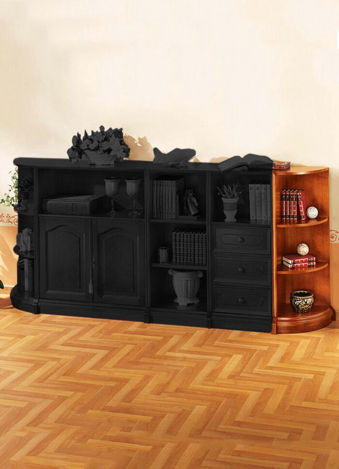 Teilmassive M&ouml;belserie mit Echtholzfurnier KIRSCHBAUM