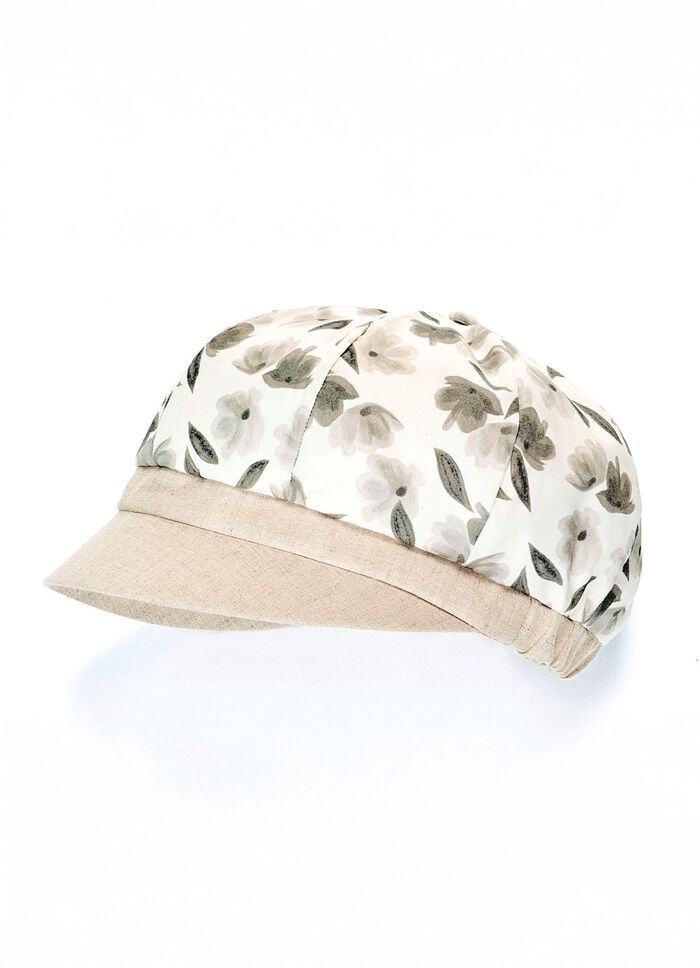 Modische Damen-Ballonm&uuml;tze mit Elastikeinsatz BEIGE